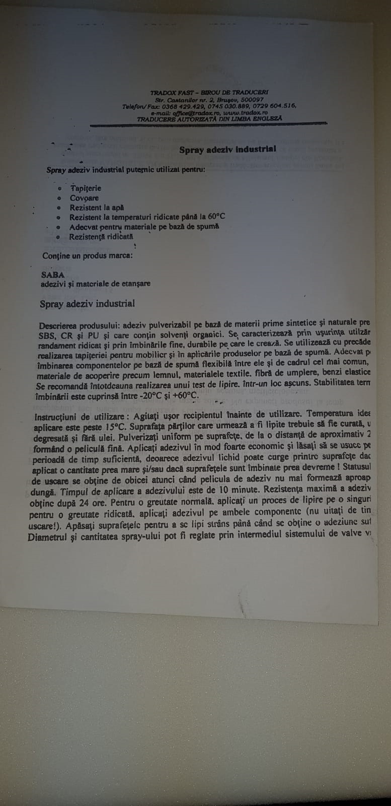 catalog Intolerable typist adeziv pentru lipit burete tapiterie pe baza solventi organici miros redus  14 kg productie OLANDA – Burete
